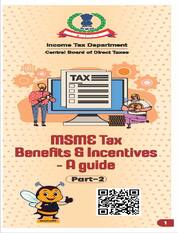 MSME Tax Benefits and Incentive - A guide-Part 2