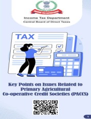 Key Points on Issues related to Primary<t0 /> Agricultural<t0 /> Co-operative Credit Societies (PACCS),