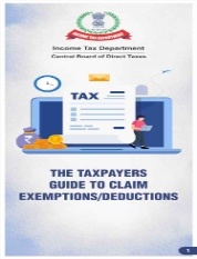 The Taxpayers Guide to Claim Exemptions/Deductions